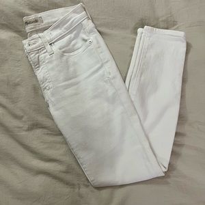Madewell white skinny jeans